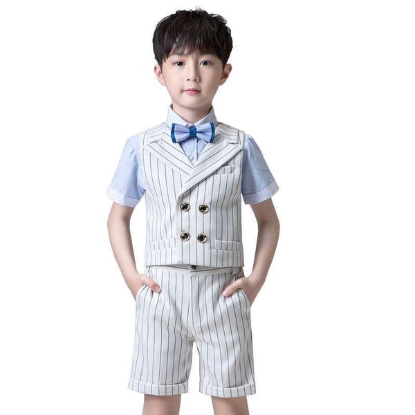 Kleidungssets Blumenjungen Hochzeit Formeller Anzug Baby Jungen Schuluniform Kinderzeremonie Klaviertanz Kommen Teenager Smoking Kleid Kleidungsset