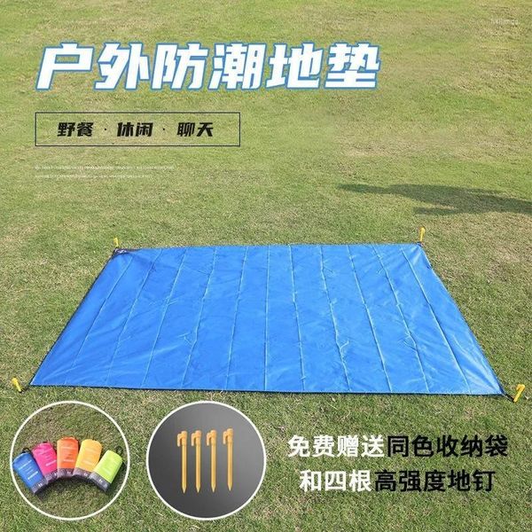 Outdoor-Pads, wasserdichte Stranddecke, zusammenklappbare Campingmatte, Matratze, tragbares Zelt, Bodenmatratze, regendichter Sonnenschutzvorhang