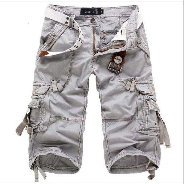 Männer Shorts 8 Farben Plus Größe 29 48 Marke Sommer Camouflage Lose Cargo Männer Camo Kurze Hosen Homme KEIN GÜRTEL 230221