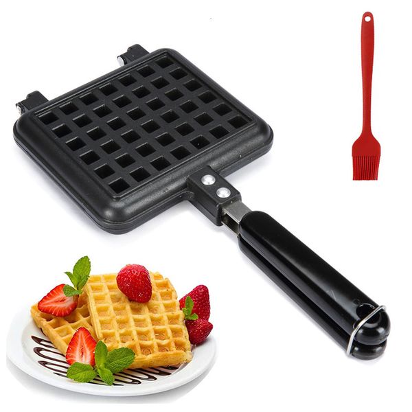 3 em 1 Breakfast Makers Waffle Pan Iron Nontick Maker Stove Stove Top Bolo de frigideira para torradeira de areia Frita 230222