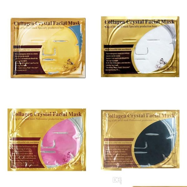 Altri strumenti per la cura della pelle Collagene oro Cristallo Maschera per il viso grande Natura Idratante per il viso 5 colori Cosmetici coreani Drop Delivery Salute B Dhy8I