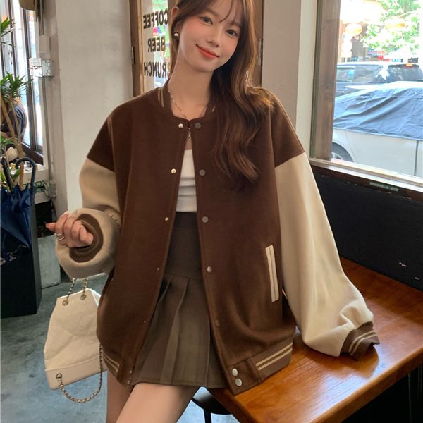 Jackets femininos Harajuku Baseball Jacket American Retro Baseball Jerseys Women Women Spring Autumn Patchwork Jacket Loose Street Casal Cothes 230222