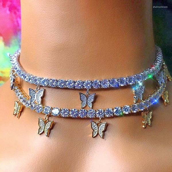 Choker Fashion Bohemian Butterfly Cool Coonglace Shining Zircon Charm Женская танцевальная вечеринка подарки на день рождения подарок