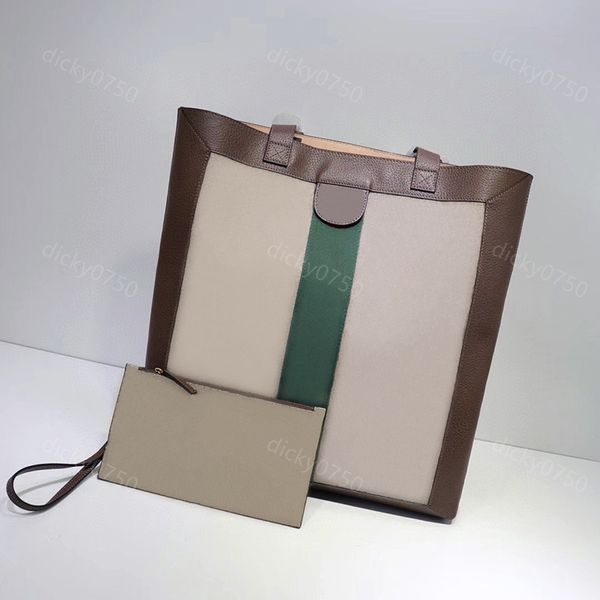 Luxury Designer Totes Moda uomo borse classiche donna borsa a tracolla shopping Borse Manici in pelle Bordature in pelle marrone Portalo con una pochette staccabile con zip