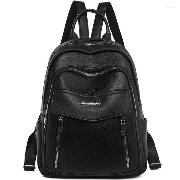 Schultaschen 2023 Mode Hohe Qualität Leder Rucksack Vier Jahreszeiten Reisen Wasserdichte Anti-Diebstahl Berühmte Frauen Designer Tasche