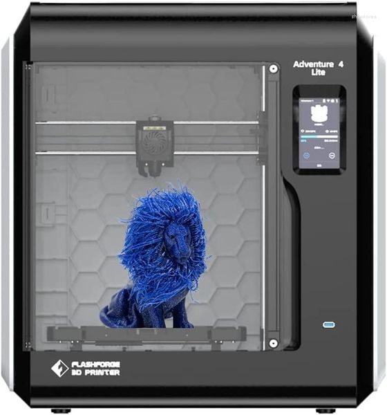 Impressoras FlashForge Adventurer 4 Lite 3D Impressora Livre com o rápido bico removível Carborundum Glass Platform e currículo