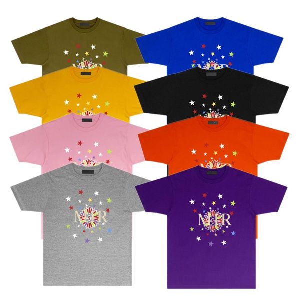 Mens Tshirt Tasarımcı Tişört Tees Pentagram Mektup Baskı Üst Moda Kadınlar Baskı Kısa Kollu Yuvarlak Boyun Giysileri Artı Tees XL XXL EU BOYUT