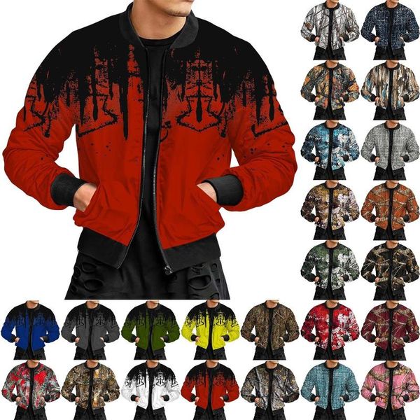 Jackets masculinos masculino casual diário jaqueta simples outono e inverno lazer esportes de tinta de rua de rua Ski de colarinho de colarinho para homens