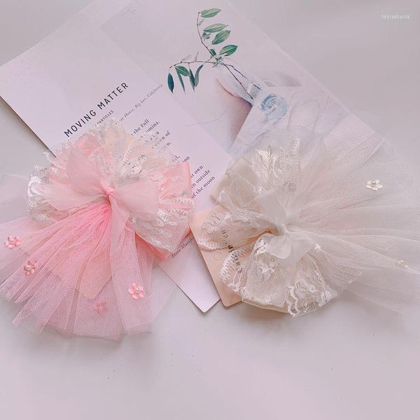 Cabeças de cabeceira acessórios para o cabelo infantil Flor Girl Wedding Chetedlet Clip Lace Bow Florets