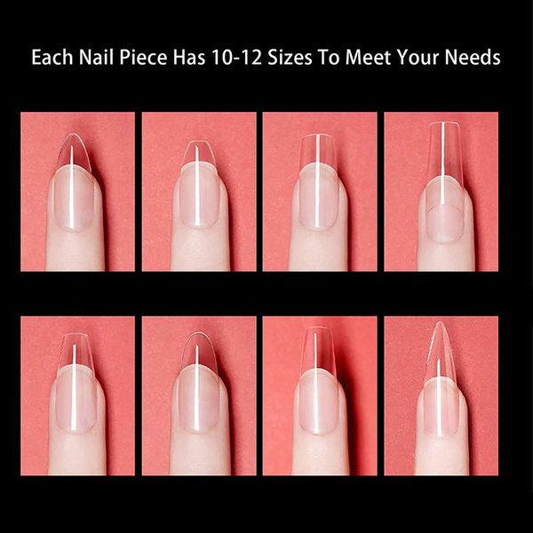 False unhas 120 pcs capa completa modelos falsos formulários de unhas Extensão de dedos Ferramenta de gel Gel