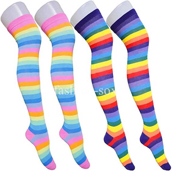 5 pezzi calzini calzetteria calzini a compressione donna kawaii cotone lavorato a maglia coscia alta sopra il ginocchio calzini lunghi calze lunghe carino scaldamuscoli alti calzini Z0221