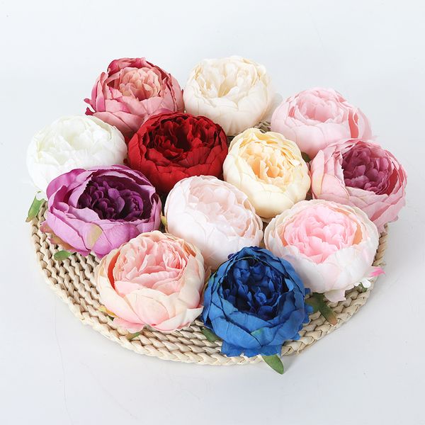 Großhandel mit dekorativen Pfingstrosen-Blütenköpfen aus künstlicher Seide für DIY-Hochzeitswandbogen, Home-Party, dekorative hochwertige Blumen