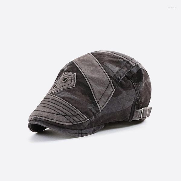 Berretti Berretto da uomo Berretto a becco d'anatra Sboy Cappello Piatto Edera Primavera Autunno Golf Guida Cotone Traspirante Accessorio per esterni