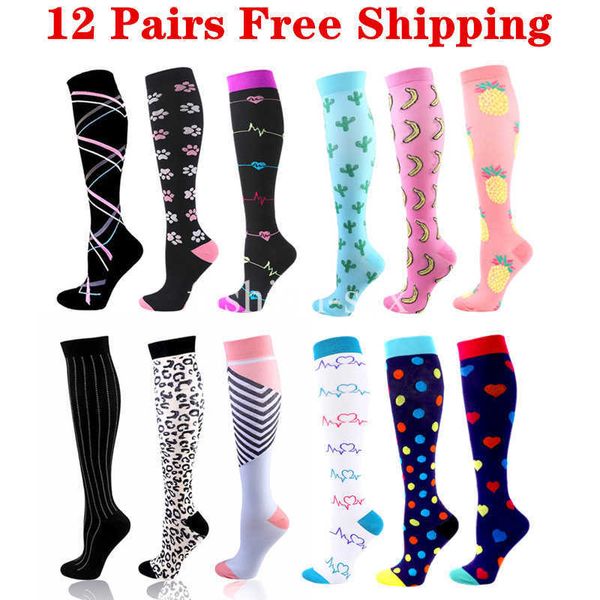 5 adet çorap çorap 12 çift lot paket hemşire sıkıştırma çorapları kadın tıbbi hemşire spor çoraplar çalışma basınç çorapları sıkıştırma çorapları z0221