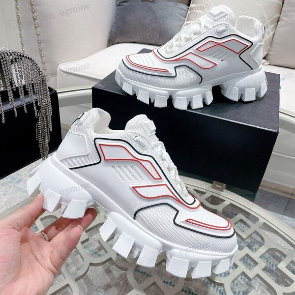 Con scatola Prad Desinger Scarpe casual Cloudbust Thunder Sneakers Uomo Donna Piattaforma alta 3D Runner Trainer Tessuto a maglia Low Top Light Camou Du 7136