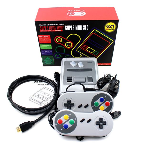 Mini Classic Retro Game Consoles embutidos 621 jogos 8bits Sistema de entretenimento HD TV Video video video videogame tocador de jogos port￡til
