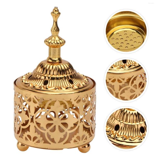 Mum tutucular brülör tutucu şamdan censer demir metal vintage bobin dekoratif standı ev Çin tibet kömür kase çubuk süsleme