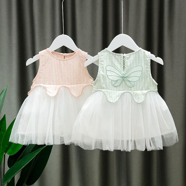 Abiti da ragazza Ragazze da ragazza Vestito Ali Fata Principessa Festa estiva Matrimonio Elegante Tulle Bambini per bambino