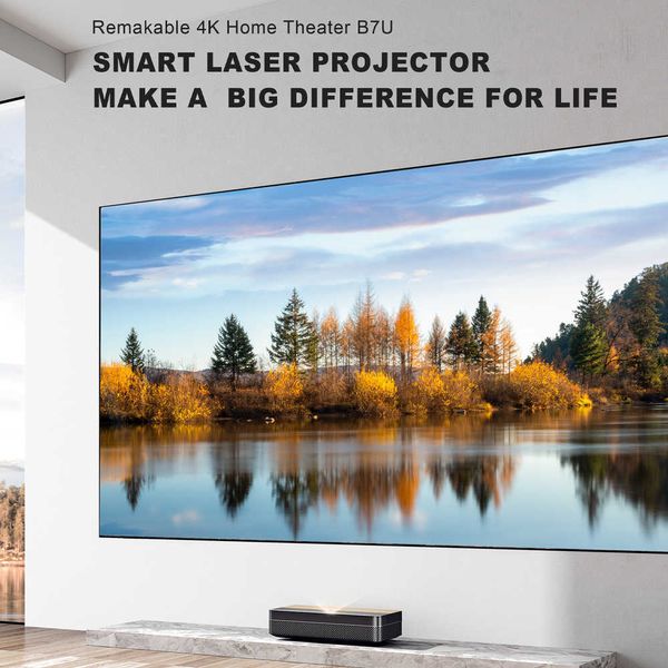 Projektoren Changhong B7U Laser-TV-Projektor 4K Ultra Short Throw Home Smart WIFI Cinema MEMC Android 4K Ultra FHD 2500ANSI Projektor J230222