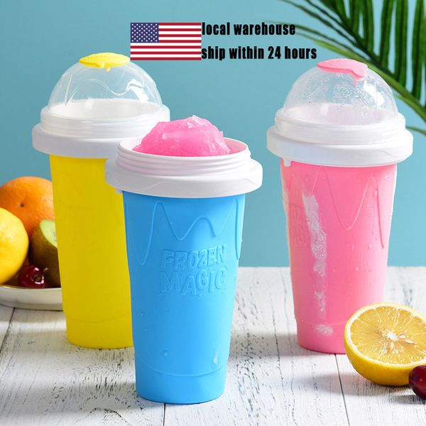 Ice Crushers Shavers 350 мл слякочная чашка QuickFrozen Смузи Diy Cream Maker Bottle Milk Shake Охлаждение сжимания кружка 230222