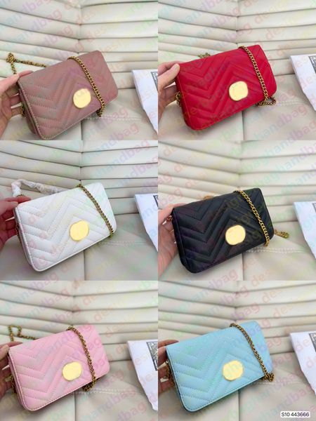 Bolsas de designer de moda Marmont ombro bolsa para mulheres correntes de bolas de bolsa de couro Coração Bolsas Messenger Bolsas de Bolsas Pretas