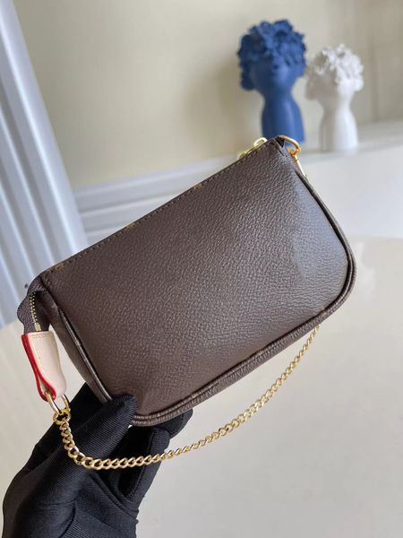 Yüksek kaliteli tasarımcılar zincir çantalar mini pochette aksesuarları çanta lüks madeni para çantaları kadın crossbody cüzdan elçi omuz çantası çanta cüzdanları kutu