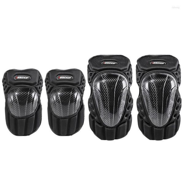 Knee Pads 4pcs Motorcycle Bike Elbow Guard Cycling Skating Climb Wrist Hand Protector Protective Gear Set For Adults