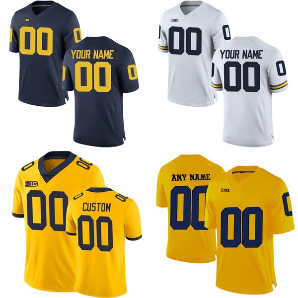 Maglie da calcio NCAA College Michigan Wolverines personalizzate Woodson Patterson Gary Harbaugh Peppers Hudson Brady Evans Robinson Howard Kinnel Long Butt