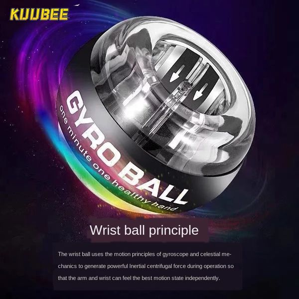 Power Wrists Strengthener Force Ball Giroscópio Spinning Rotor Gym Hand Grip Exercitador Gyro Fitness Muscle Relax 30LBS 230222