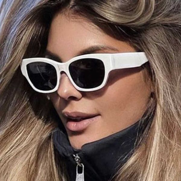 Sonnenbrille Neue Mode Cat Eye Sonnenbrille Frauen 2022 Retro Sexy Kleine Rahmen Sonnenbrille Brillen Beliebte Reise Fahren Weibliche Weiß Schatten G221215