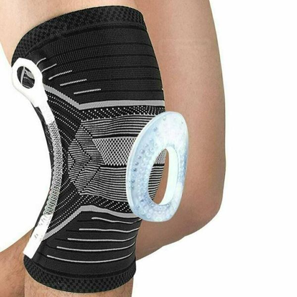 Knieschützer, Ellenbogenstütze mit Kieselgel und Federgelenk, Anti-Patella-stabilisierende Leggings, 1 Stück, Sport und Fitness