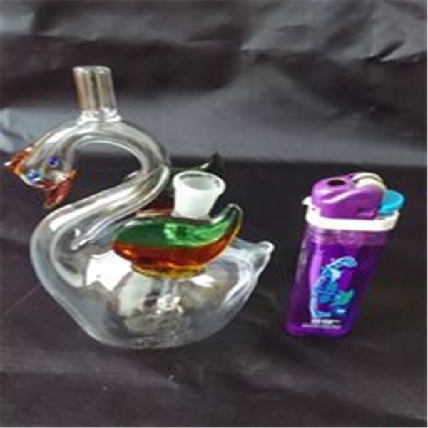 Medusa di vetro del cigno Bong di vetro all'ingrosso, narghilè di vetro, accessori per tubi di fumo