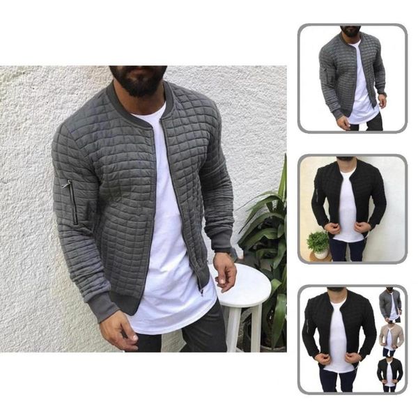 Jackets de inverno de jaquetas masculinos elegantes homens casuais cardigãs de jaqueta de costura fino respirável