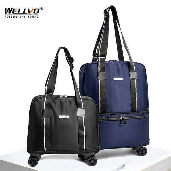 Valigie Borsa da viaggio multifunzione di moda Borsa da viaggio impermeabile per la scuola Trolley da viaggio di grande capacità Borsa da viaggio XA94C 230223