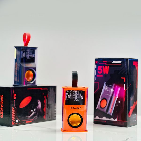 A36 Bluetooth-Lautsprecher, Mini-Wireless-RGB-Lautsprecher, transparente Stereo-Sound-Musikbox mit blinkendem LED-Party-Audio-Player in Einzelhandelsverpackung