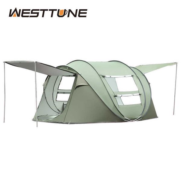 Tendas e abrigos ao ar livre tendas pop -up fáceis para acampar 3458 pessoas à prova d'água Configuração automática Família Tent de viagens de viagem J230223