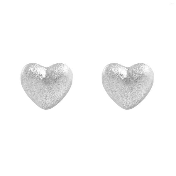 Серьги -грибы Женщины 925 Чистые серебряные уши ногти платиновые платиновые формы сердца скраб для рук.