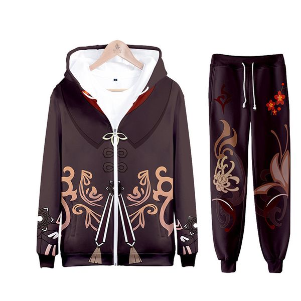 Men's Tracksuits Genshin Impacto Kaedehara kazuha moleto de mercadoria e calça Moda Vinária Terno Sportswear Kawaii Mulheres Capuzes Capuzes Cosplay Sorto 230222