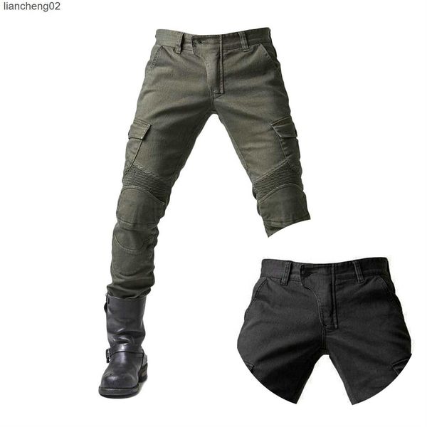 Jeans da uomo Pantaloni da moto da uomo Jeans da moto Equipaggiamento protettivo Pantaloni da moto da turismo da equitazione con ingranaggi protettivi Estate maschio 2022 Nuovo W0223