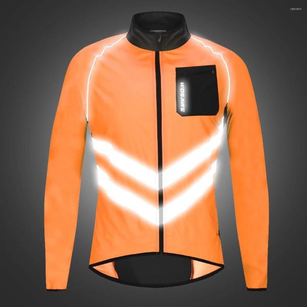 Rennjacken Langarm/ärmellose Radsportwindewindbreaker Reflexion Reflexion ROAP CICLISMO BIKE Jacke/Mantelsicherheit MTB Windproof Running Jersey