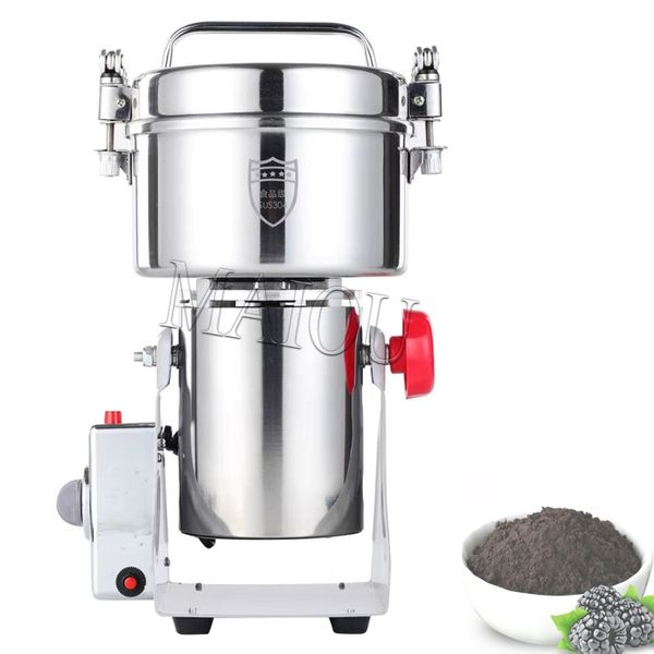 Elektrikli Bitki Tahıl Öğütücü Yüksek Hızlı Spice Öğütücü Kahve Fabrikası Un Fındık Tohumları Toz Makinesi AB Stok