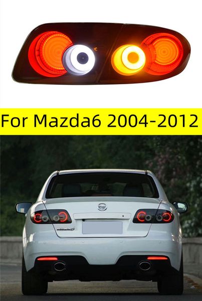 Luzes traseiras do carro Montagem para Mazda 6 2004-2012 Mazda6 Luzes traseiras de nevoeiro traseiro Mazda6 Lâmpada traseira de giro de freio