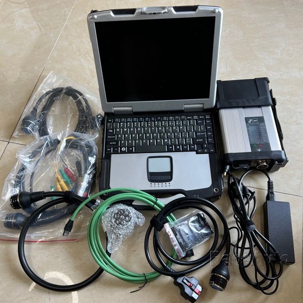 MB Star C5 Diagnosetools SSD 480 GB Laptop CF30 Touchscreen Toughbook Codeleser für Autos LKW Scanner sofort einsatzbereit