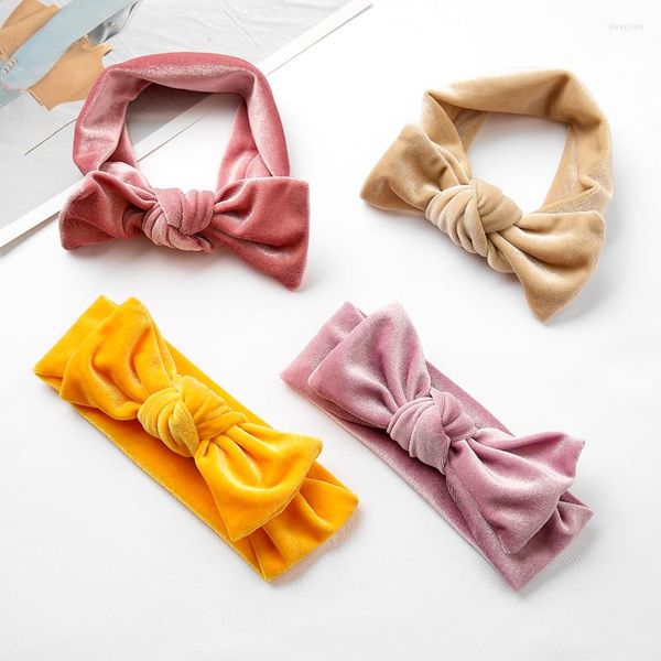 Acessórios para o cabelo Baby Bow Bow Boys Girls Velvet Turban for Kids Hairband Bands Warkings Heads Heads