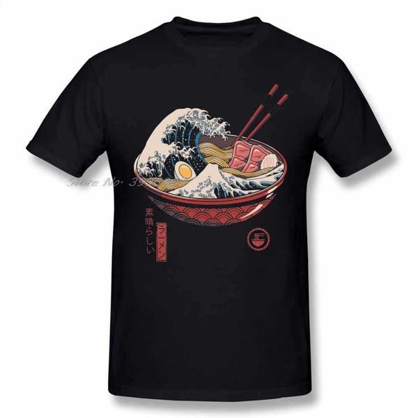 Herren T-Shirts Great Ramen Wave Japan Vintage T-Shirts Damen Herren T-Shirt Baumwolle Sommer T-Shirts Kurzarm Grafik T-Shirts T-Shirts Tops 022223H