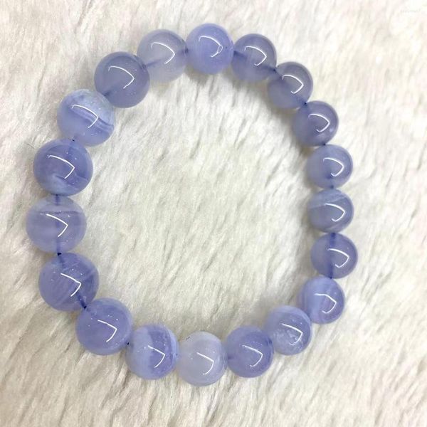 Strand Brasil Blue Lace AGate Bracelet Jóias de pedra preciosa para mulheres porte de presente por atacado