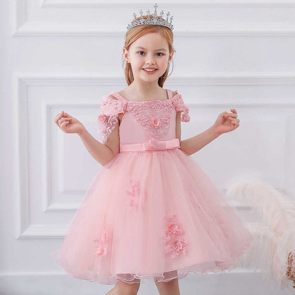 Девушка платья первое платье причастия летние цветочные платья для свадьбы в день рождения детская одежда детская одежда детская костюм G230222