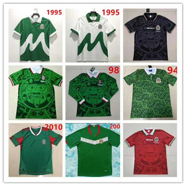 Meksika Retro Futbol Gömlek 1986 1995 1998 2006 2010 Vintage Jorge Campos Jersey Kaleci Üniformaları Blanco Futbol Gömlek