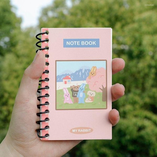 Sheet Brown Bear Serisi Notepad Öğrenci Kawaii Karikatür Spiral Not Defteri Taşınabilir Cep Notu Kitap Okul Kırtasiye Tedarik