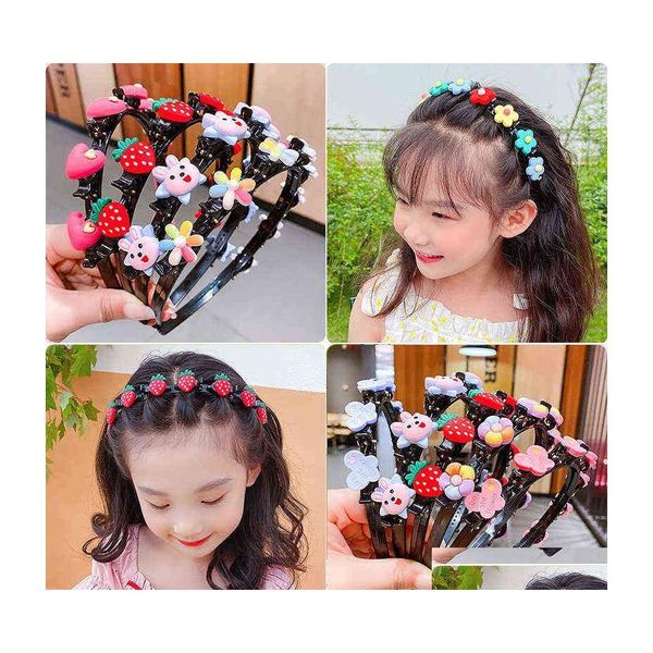 Accessori per capelli Fasce per ragazze estive Clip Hoop Ragazza principessa coreana Kid Pin Fascia per capelli Copricapo per bambini T220907 Consegna di goccia Baby Maternit Dhoq0